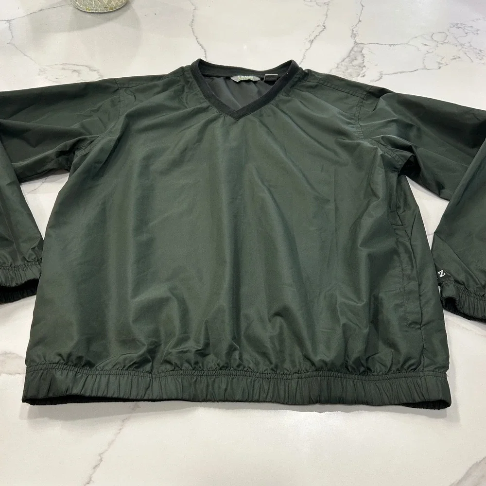 IZOD Golf Pullover Windbreaker Jacket Mens Medium V Neck‎ Long Sleeve